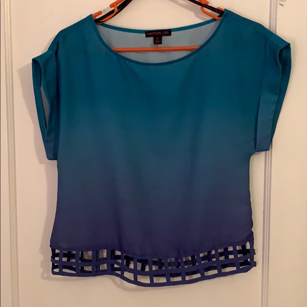 Crop top blue ombré